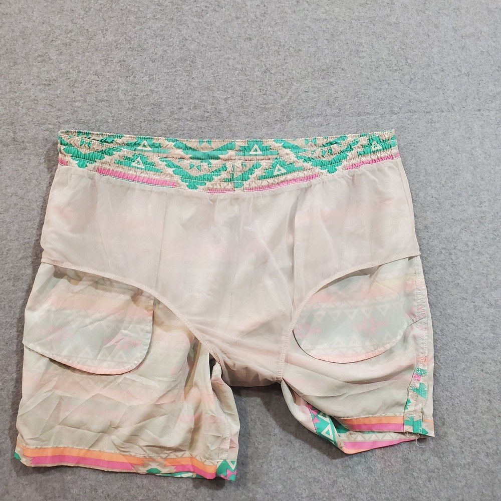 Chubbies 5.5" Swim Trunks Men's XL The En Fuegos Teal Orange Aztec Drawstring - Picture 9 of 12